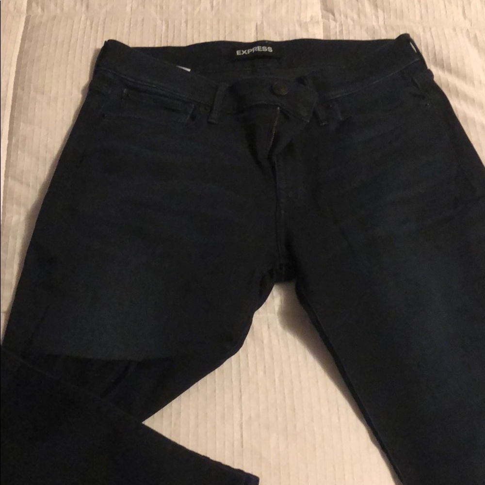 Dark denim jean legging mid rise
